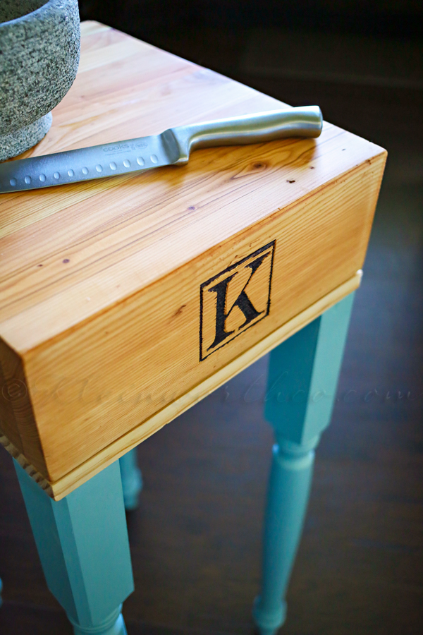 How to Monogram a Butcher Block