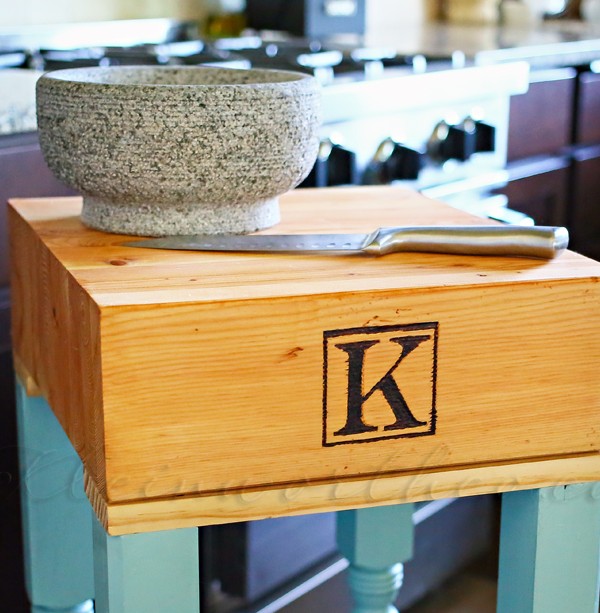 How to Monogram a Butcher Block