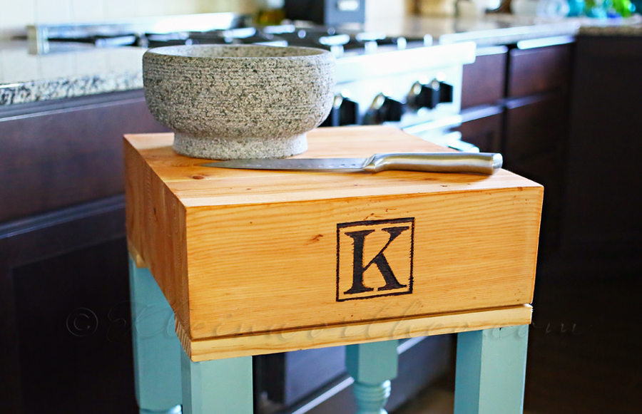 How to Monogram a Butcher Block