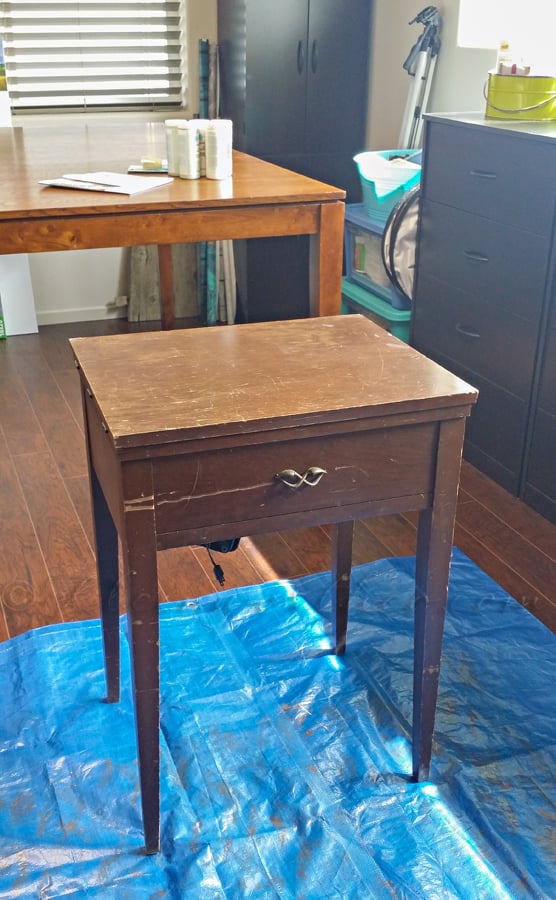 Antique Sewing Table Makeover