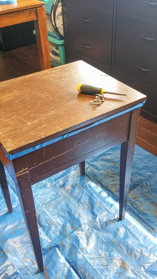 Antique Sewing Table Makeover