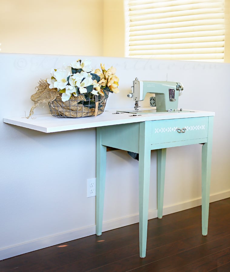 Antique Sewing Table Makeover