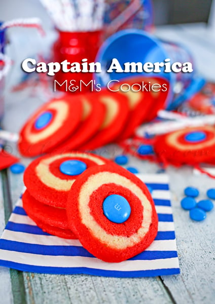Captain America M&M's Cookies
