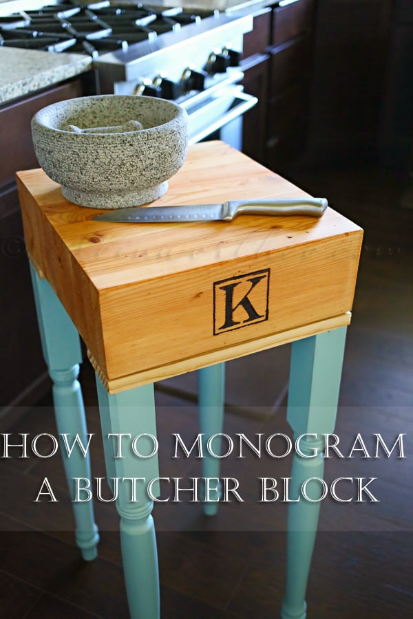 How to Monogram a Butcher Block