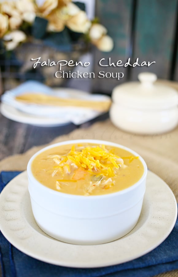 Jalapeno Cheddar Chicken Soup - in the crock pot