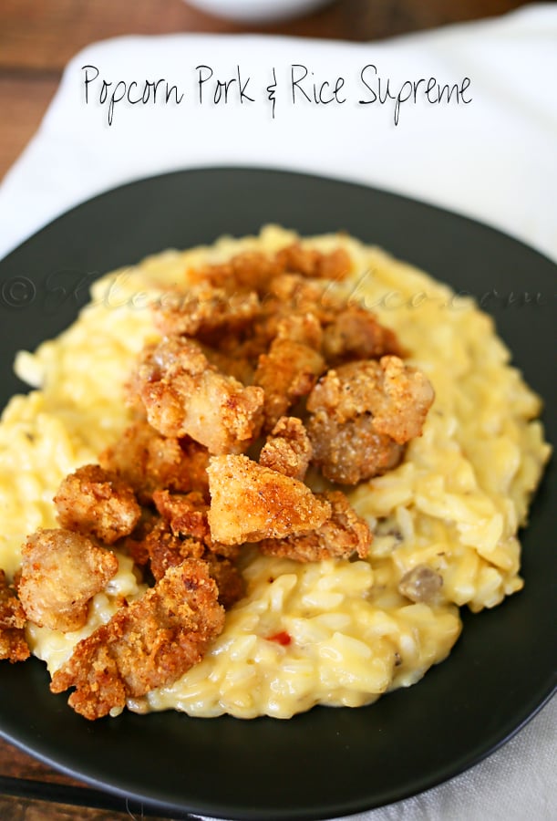 Popcorn Pork & Rice Supreme {Dinner in 30 minutes}