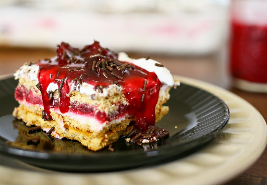 Cherry Pie Ice Box Cake