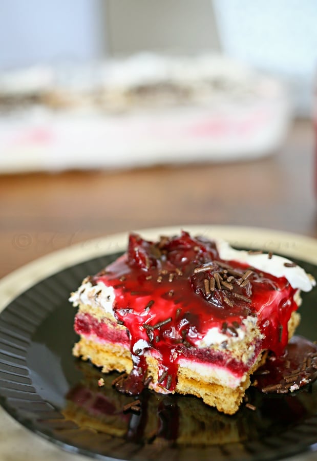 Cherry Pie Ice Box Cake