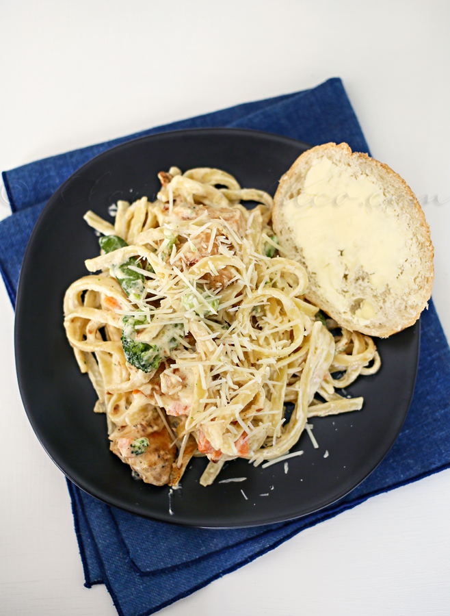 Veggie Chicken Alfredo