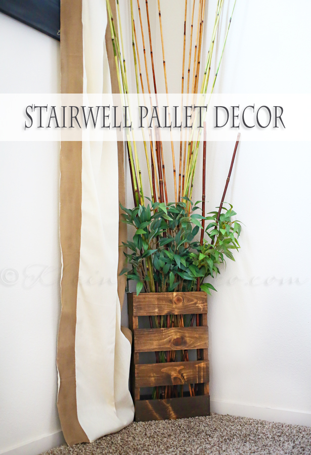 Stairwell Pallet Decor
