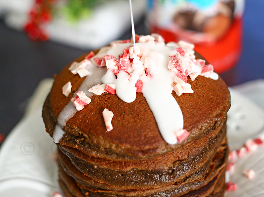 Peppermint Chocolate Truffle Pancakes