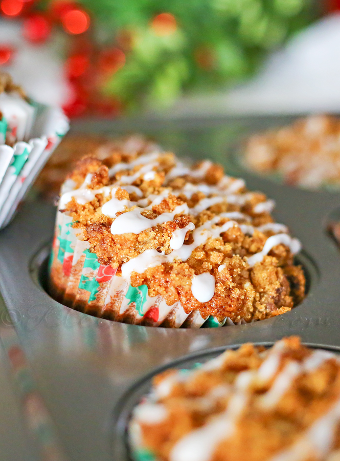 Gingerbread Eggnog Muffins
