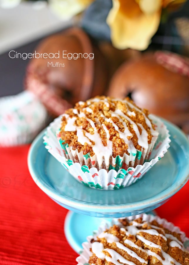 Gingerbread Eggnog Muffins