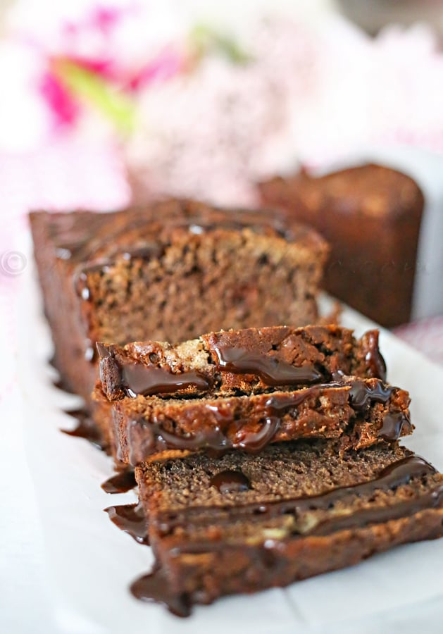 Triple Chocolate Banana Bread Recipe by kleinworthco.com Oh my deliciousness! 