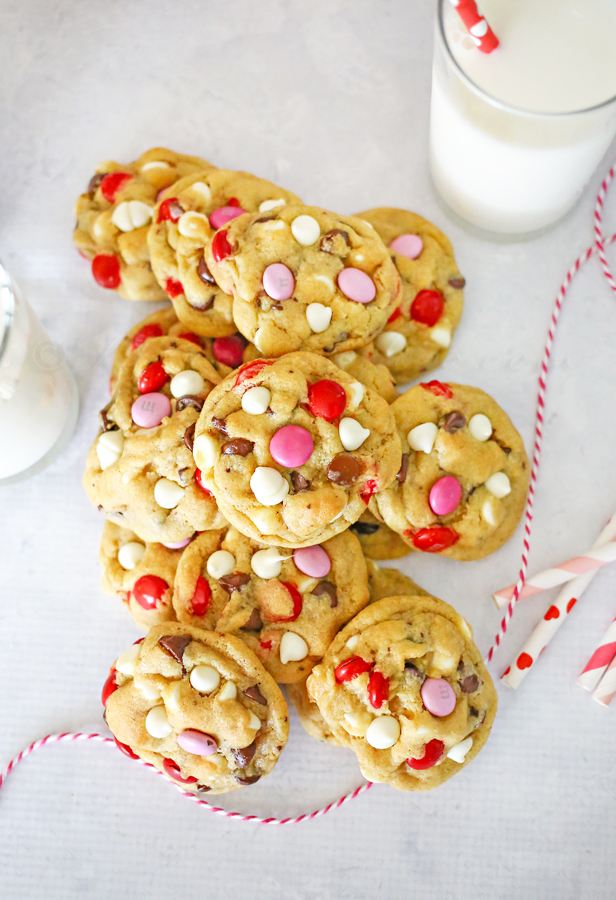 Valentine Chocolate Chip Cookies