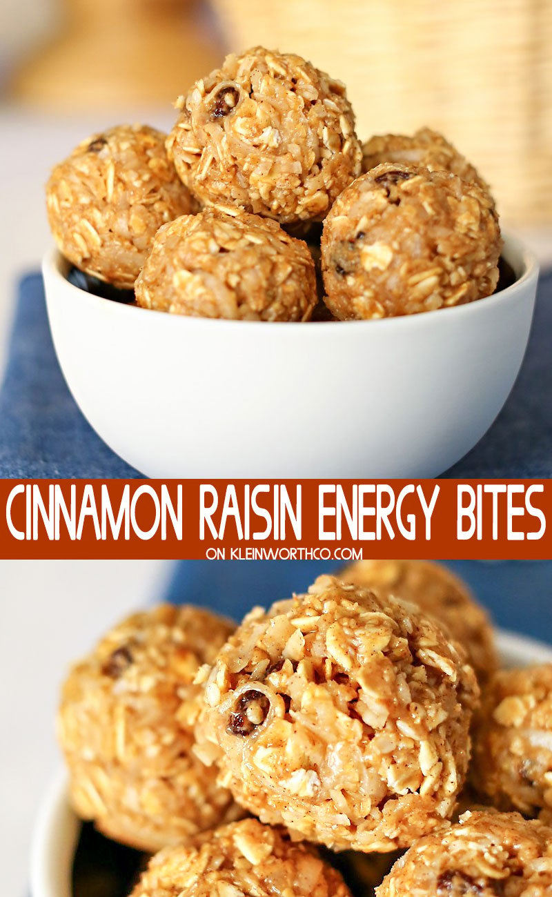 Cinnamon Raisin Energy Bites
