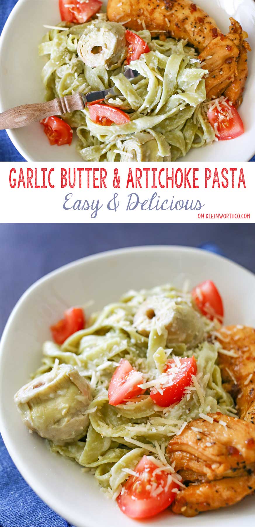 Garlic Butter & Artichoke Pasta