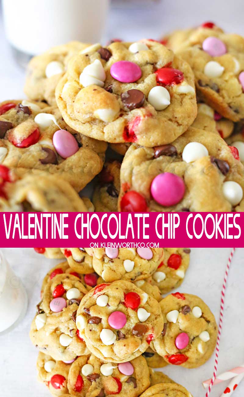 Valentine Chocolate Chip Cookies - Taste of the Frontier