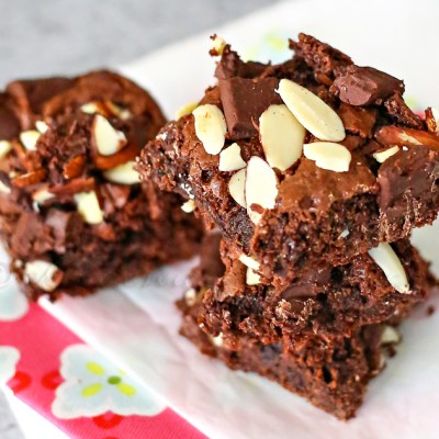 Chocolate Almond Cake Mix Bars