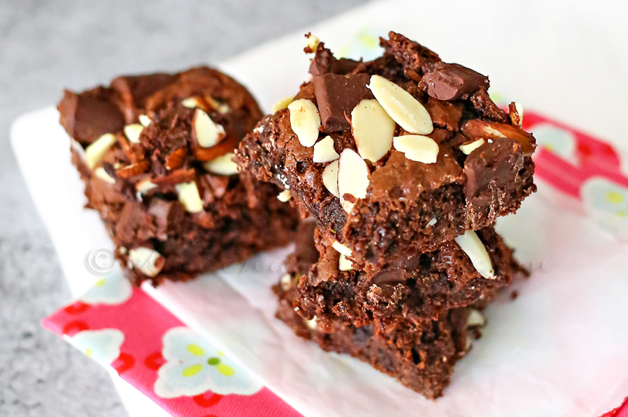 Chocolate Almond Cake Mix Bars