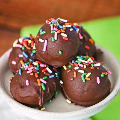 Rainbow Mint Oreo Truffles