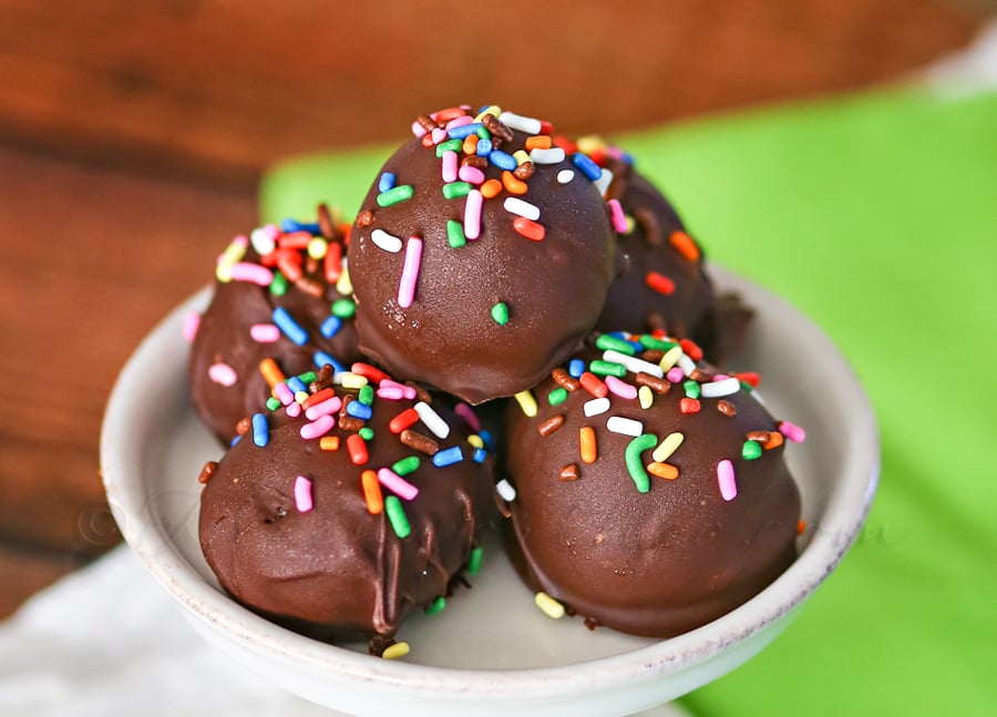 Rainbow Mint Oreo Truffles