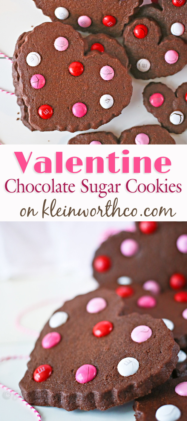 Valentine Chocolate Sugar Cookies