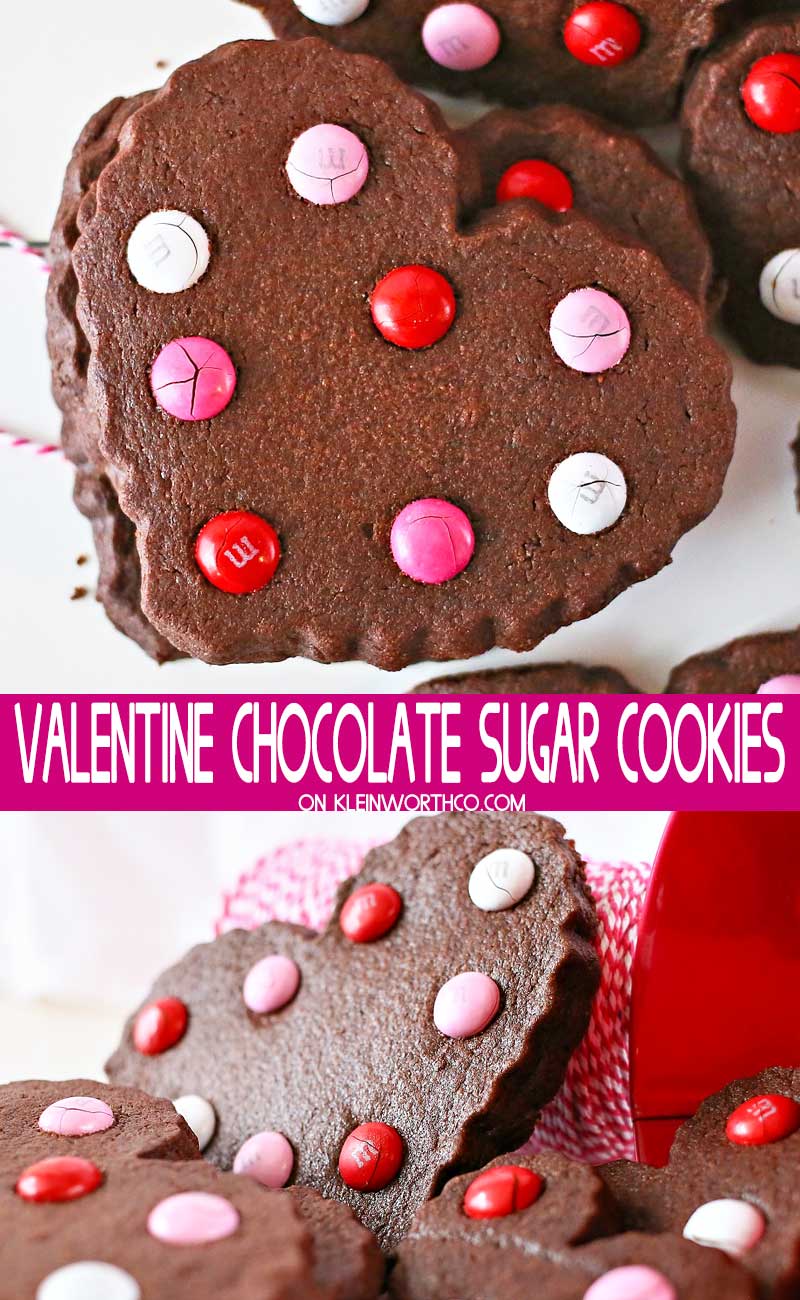 Valentine Chocolate Sugar Cookies