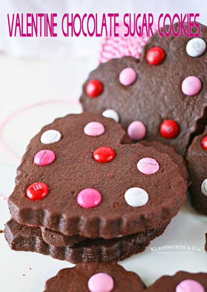 Valentine Chocolate Sugar Cookies