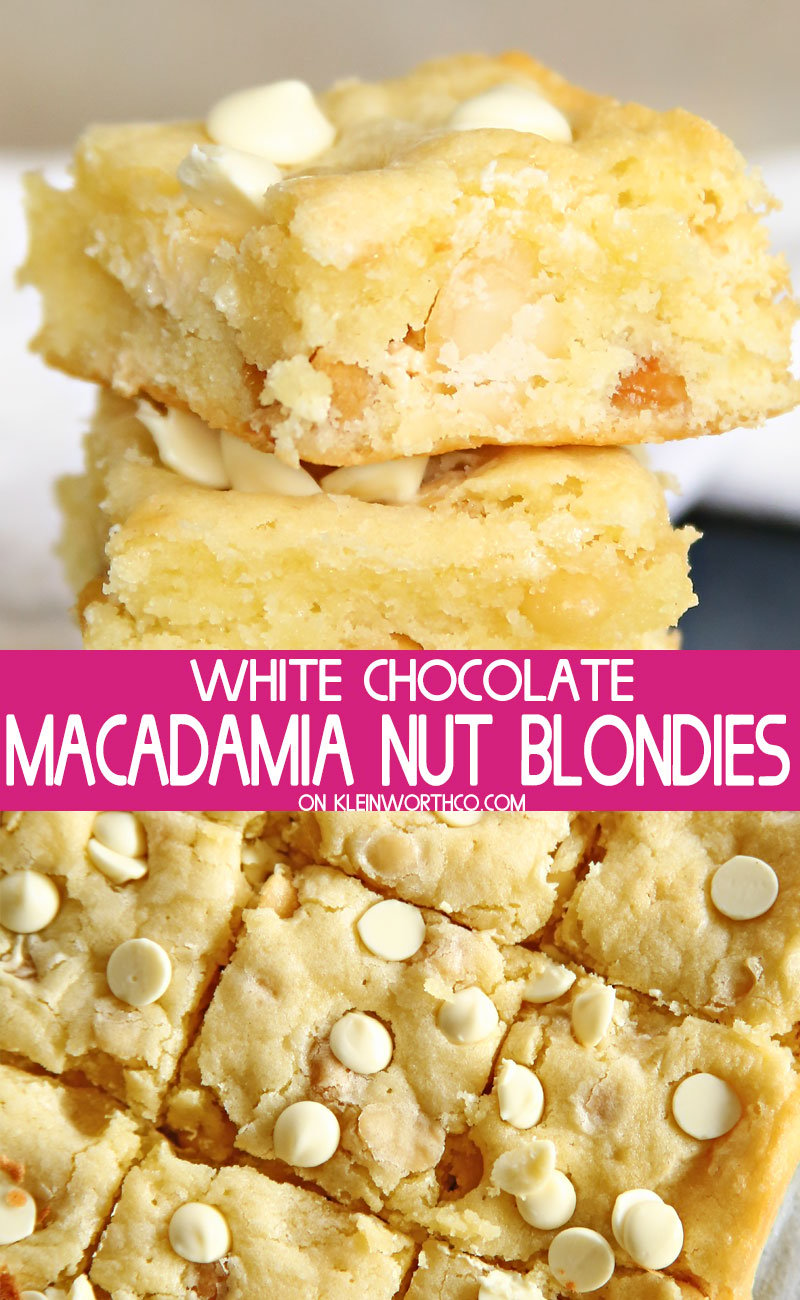 White Chocolate Macadamia Nut Blondies