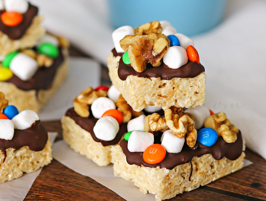 Rocky Road Krispies Treats