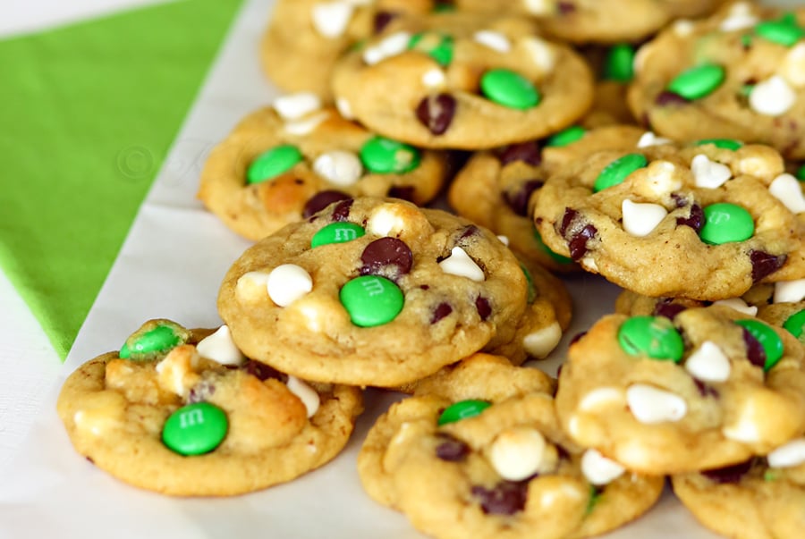 St. Patrick's Day Mint Chocolate Chip Cookies