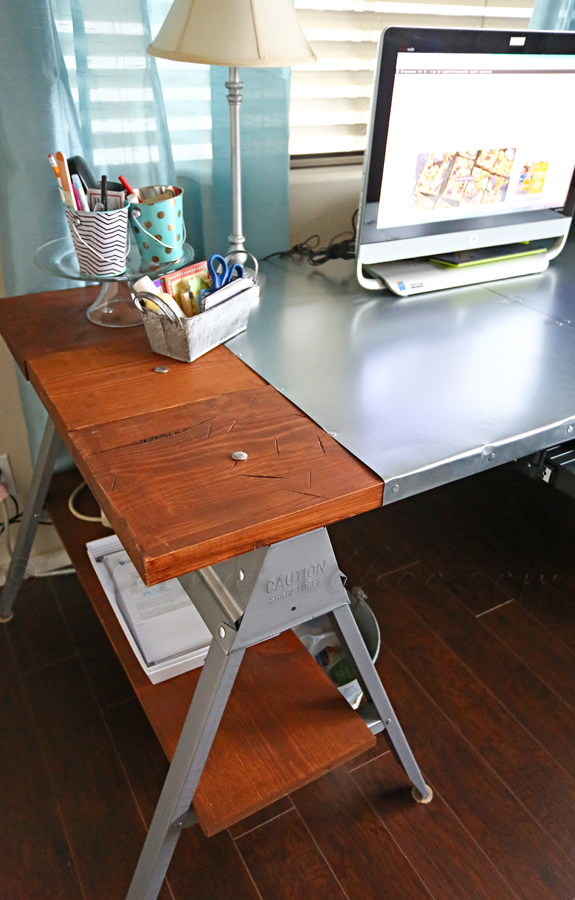 Industrial Sawhorse Desk