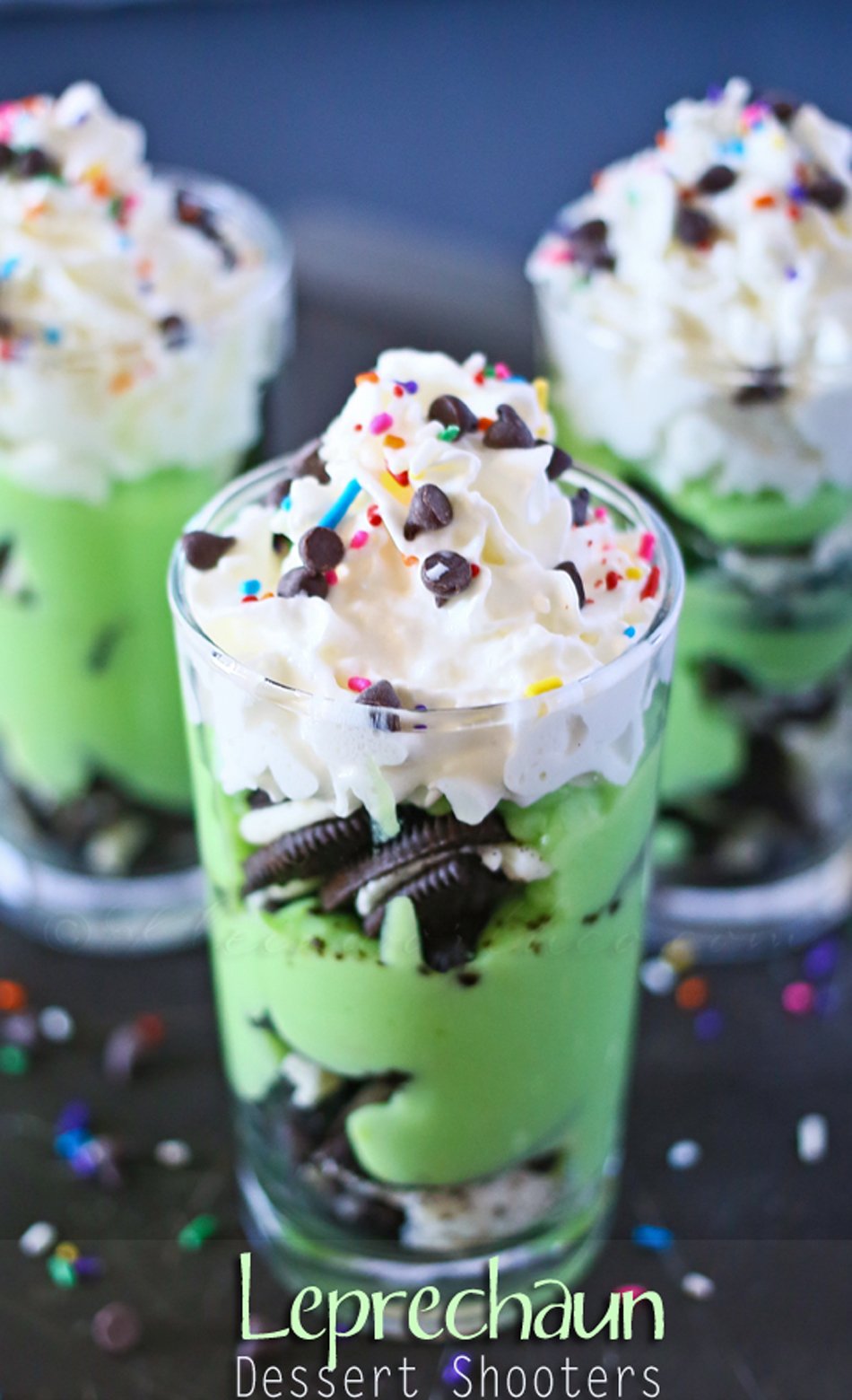 Leprechaun Dessert Shooters via Taste of the Frontier