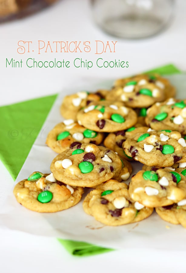 St. Patrick's Day Mint Chocolate Chip Cookies