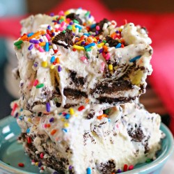 Cake Batter Oreo Cheesecake Dessert