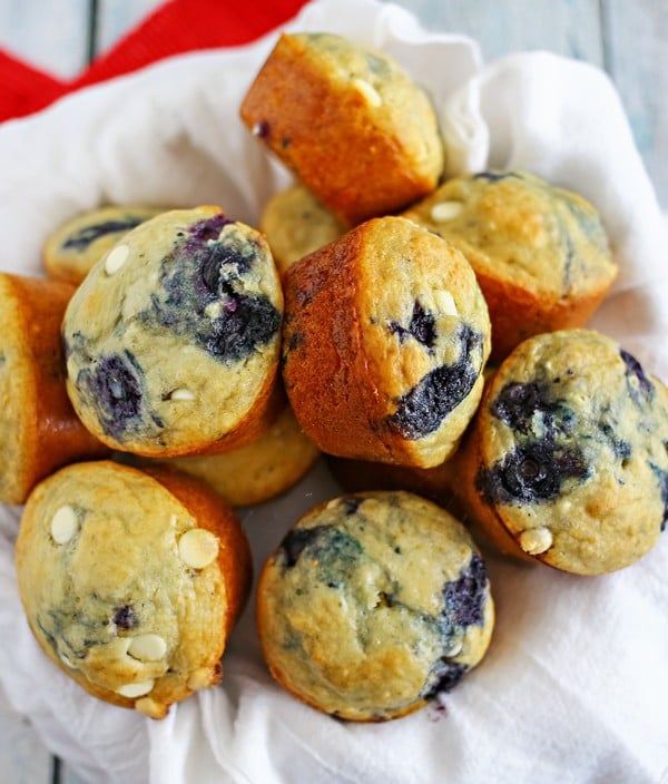 Blueberry White Chocolate Pancake Muffins