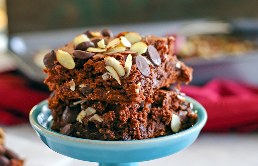 Dark Chocolate & Almond Dump Cake