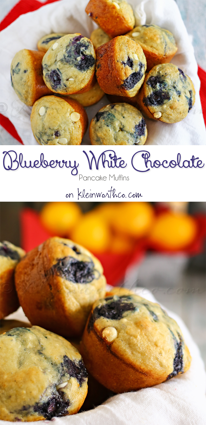 Blueberry White Chocolate Pancake Muffins