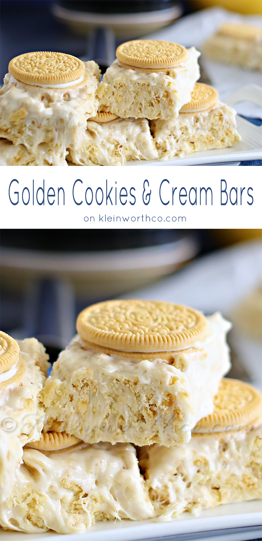 Golden Cookies & Cream Bars : Yummy Bar Recipes