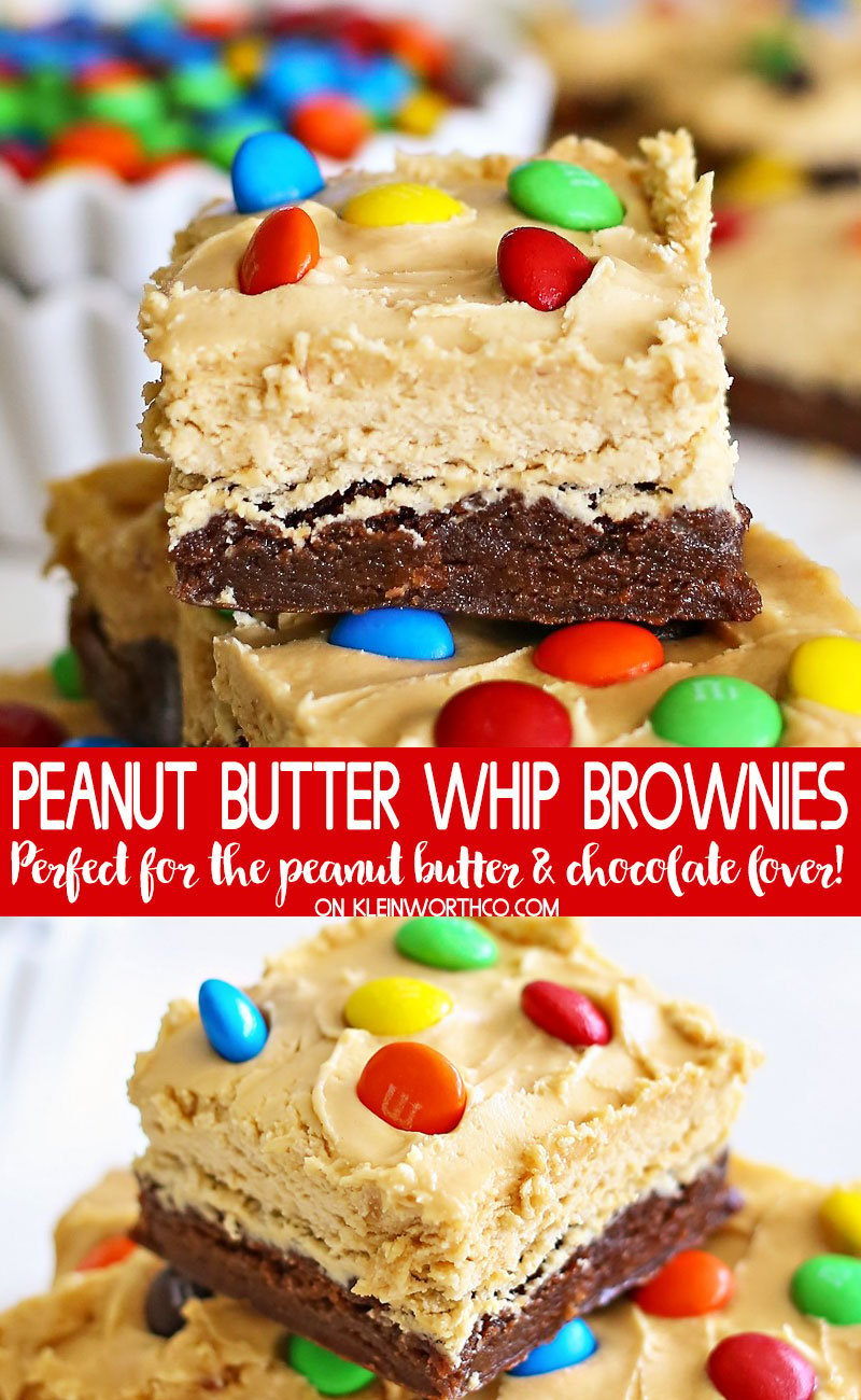 Peanut Butter Whip Brownies