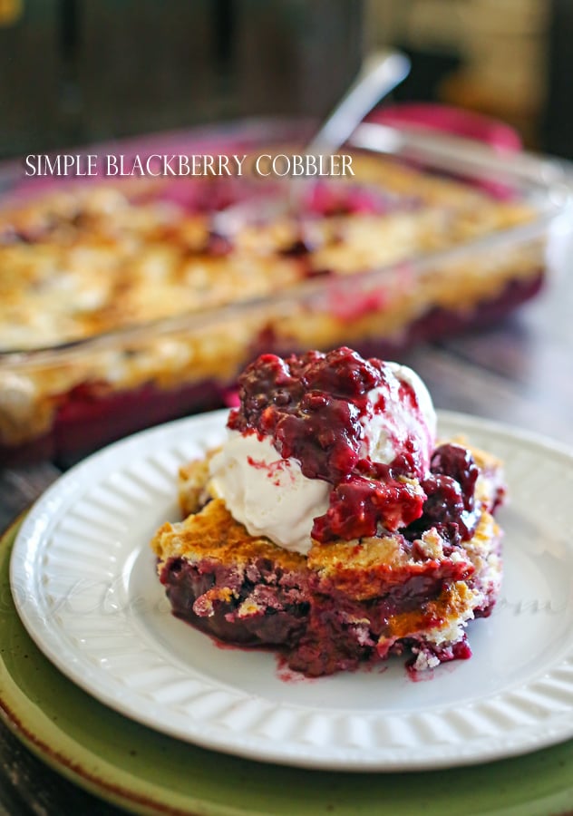 Simple Blackberry Cobbler