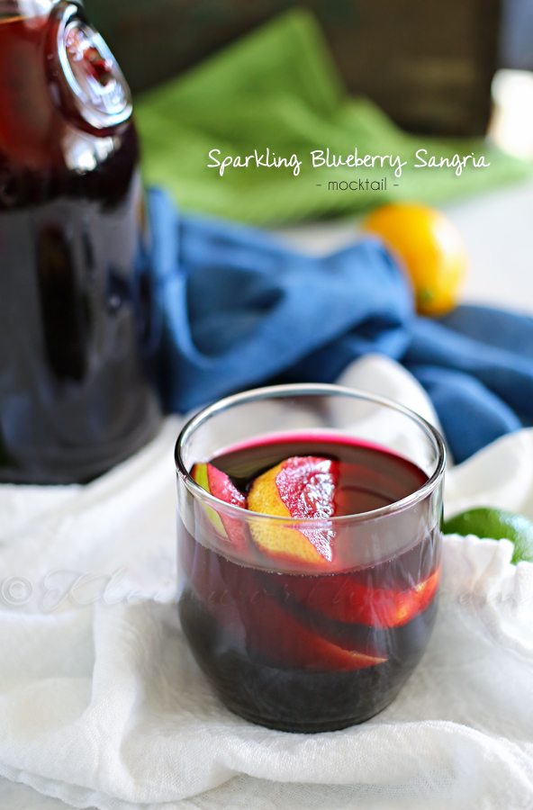 Sparkling Blueberry Sangria Mocktail from kleinworthco.com