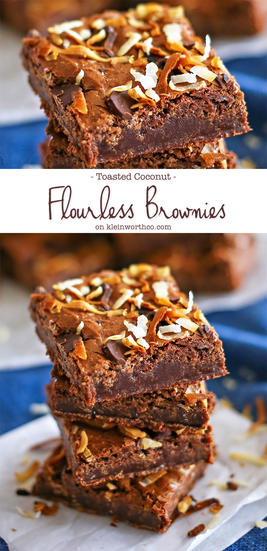 Toasted Coconut Flourless Brownies