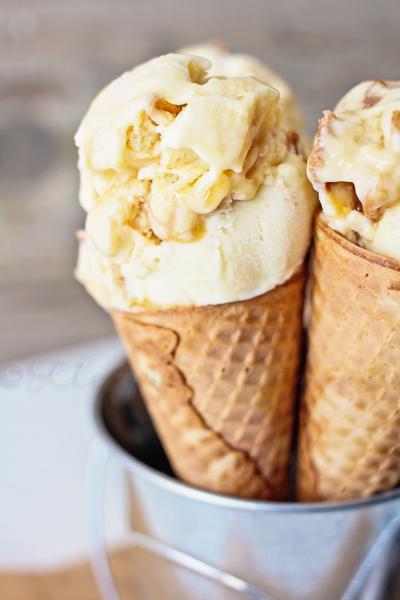 Caramel Sugar Cone Frozen Yogurt