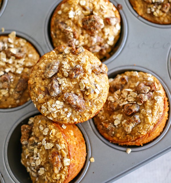 Oatmeal Date Protein Muffins : Healthy Breakfast Ideas