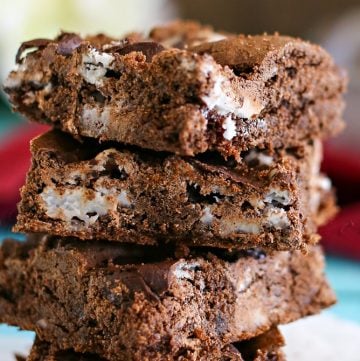 Peppermint Cake Mix Brownies