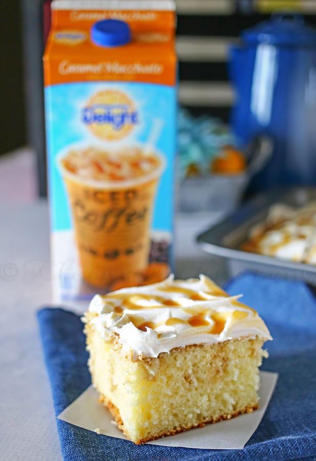 Caramel Macchiato Poke Cake