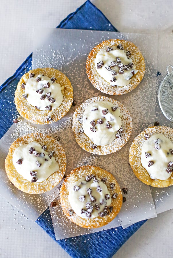 Cannoli Sugar Cookie Cup Recipe... Pin it now and make them later!