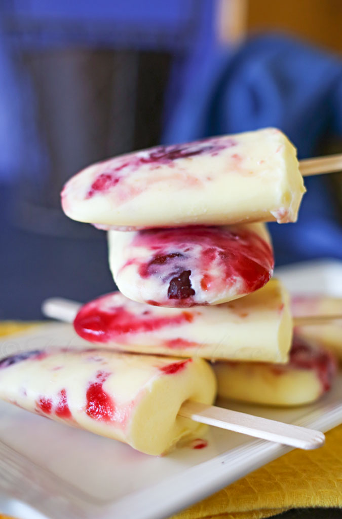 cherry vanilla popsicles